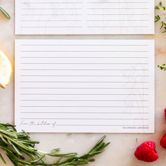 Maple Wood Recipe Box with Recipe Cards with Dividers - Picture 7 of 14